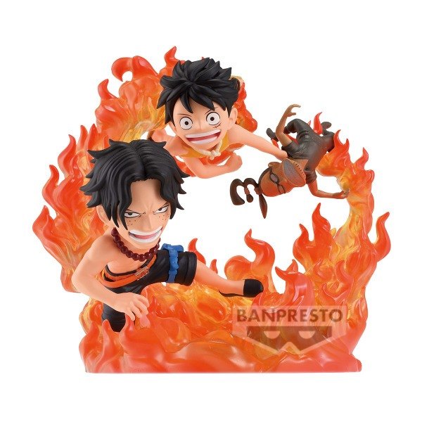 BANPRESTO 景品 航海王 WCF LOG STORIES 波特卡斯·D·艾斯&蒙其·D·魯夫 馬林福特頂上戰爭編 1027,圖片 1/1